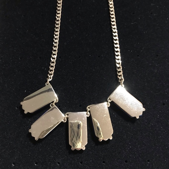 Ann Taylor LOFT Blue Lapis Lazuli Necklace Gold Link Chain - Picture 10 of 13